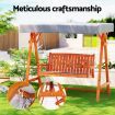 Gardeon Wooden Swing Chair Garden Bench Canopy 3 Seater Outdoor Furniture