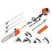 Giantz 40CC Pole Chainsaw Hedge Trimmer Brush Cutter Whipper Saw 4-Stroke 7-in-1