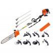 Giantz 40CC Pole Chainsaw Hedge Trimmer Brush Cutter Whipper Saw 4-Stroke 9-in-1