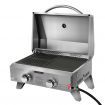 Grillz Portable Gas BBQ Grill 2 Burners with Double Sided Plate