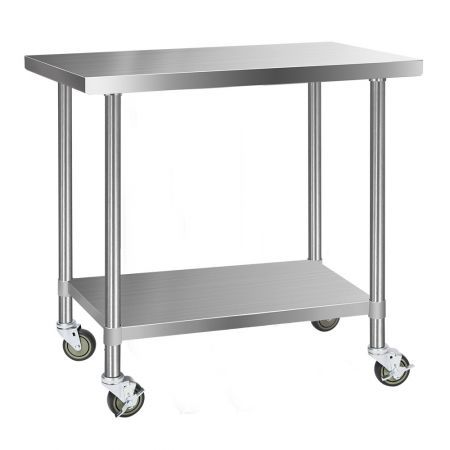 Cefito 304 Stainless Steel Kitchen Benches Work Bench Food Prep Table ...