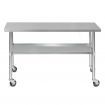 Cefito 304 Stainless Steel Kitchen Benches Work Bench Food Prep Table with Wheels 1524MM x 610MM