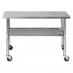 Cefito 430 Stainless Steel Kitchen Benches Work Bench Food Prep Table with Wheels 1219MM x 610MM