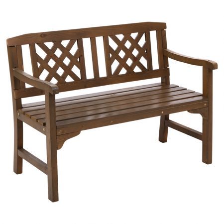 Gardeon Outdoor Garden Bench Wooden Chair 2 Seat Patio Furniture Lounge Natural Gardeon Outdoor Garden Bench Wooden Chair 2 Seat Patio Furniture Lounge Natural