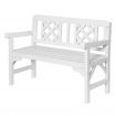 Gardeon Outdoor Garden Bench Wooden Chair 2 Seat Patio Furniture Lounge White