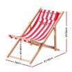 Gardeon Outdoor Deck Chair Wooden Sun Lounge Folding Beach Patio Furniture Red