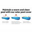 Aquabuddy Pool Cover 500 Micron 8.5x4.2m Swimming Pool Solar Blanket Blue Silver