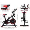 Spin Exercise Bike Flywheel Fitness Commercial Home Workout Gym Machine Bonus Phone Holder Black