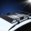 Giantz Universal Roof Rack Basket Car Luggage Carrier Steel Vehicle Cargo 112cm