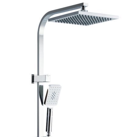 Cefito WELS 8'' Rain Shower Head Set Square Handheld High Pressure Wall Chrome