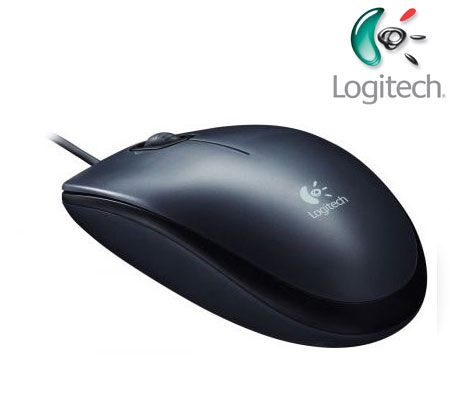 Logitech M100 Optical Corded Mouse - Black