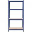 Storage Shelf Blue 80x40x160 cm Steel and MDF