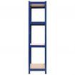 Storage Shelf Blue 80x40x160 cm Steel and MDF