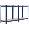 Storage Shelf Blue 80x40x160 cm Steel and MDF