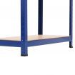 Storage Shelf Blue 80x40x160 cm Steel and MDF