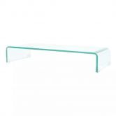 TV Stand/Monitor Riser Glass Clear 80x30x13 cm