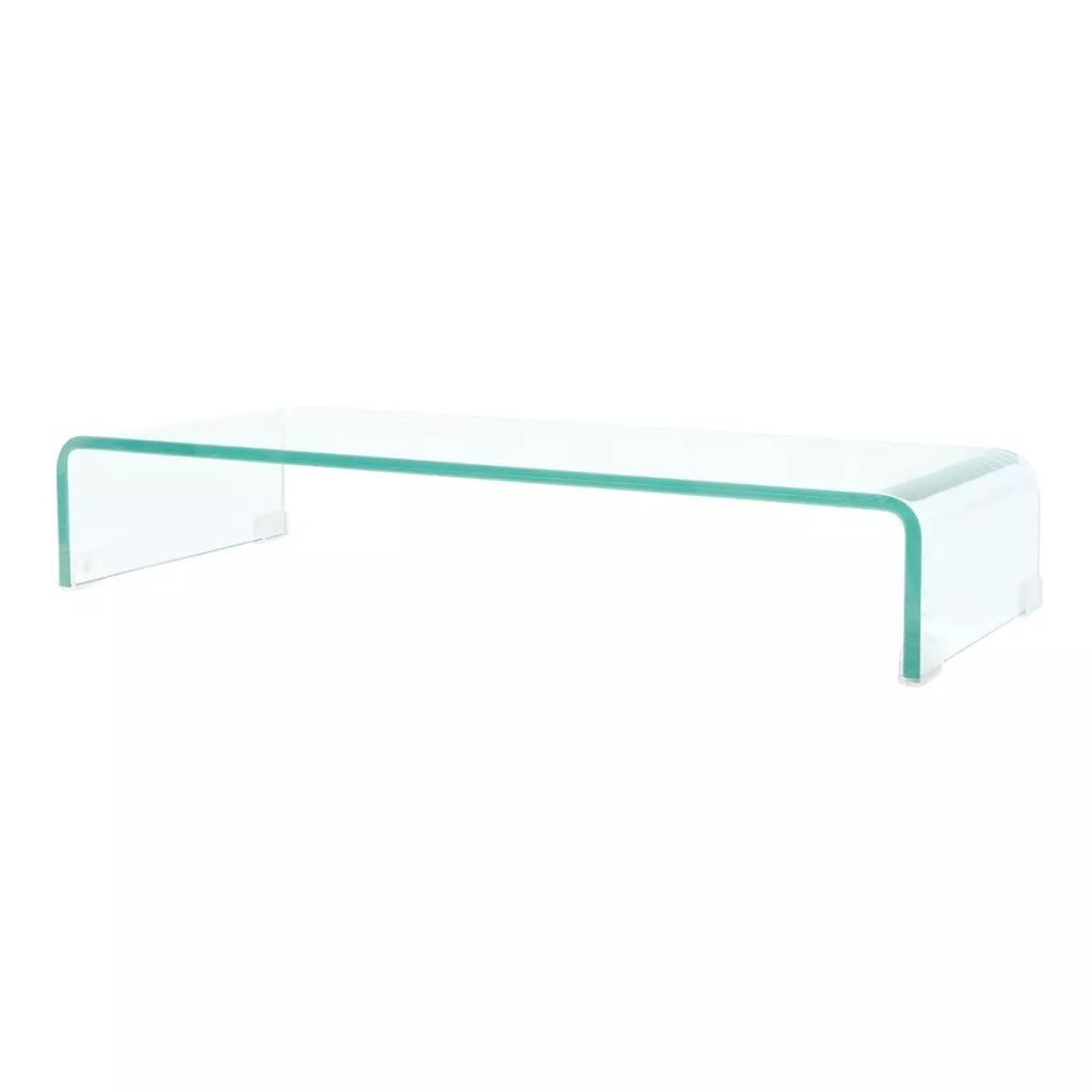 TV Stand/Monitor Riser Glass Clear 80x30x13 cm
