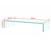 TV Stand/Monitor Riser Glass Clear 80x30x13 cm
