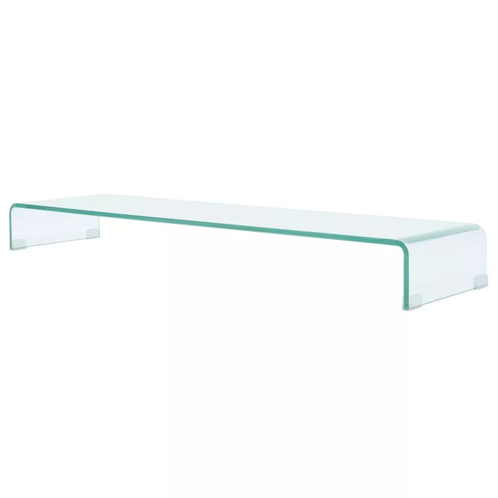 TV Stand/Monitor Riser Glass Clear 120x30x13 cm