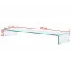 TV Stand/Monitor Riser Glass Clear 120x30x13 cm