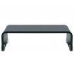 TV Stand/Monitor Riser Glass Black 40x25x11 cm