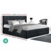 Artiss Gas Lift Double Bed Frame - Charcoal