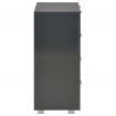 Sideboard High Gloss Black 60x35x76 cm Chipboard