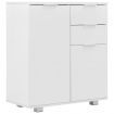 Sideboard High Gloss White 71x35x76 cm Chipboard