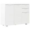 Sideboard High Gloss White 107x35x76 cm