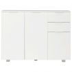 Sideboard High Gloss White 107x35x76 cm