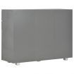 Sideboard High Gloss Grey 107x35x76 cm