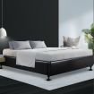 Artiss Queen Size Bed Base Frame Mattress Platform Leather Wooden Black TOMI