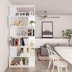 Book Cabinet/Room Divider White 80x24x192 cm Chipboard