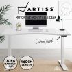 Artiss Roskos I Electric Motorised Height Adjustable Standing Desk Sit Stand Table Curved 140cm White