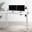 Artiss Roskos I Electric Motorised Height Adjustable Standing Desk Sit Stand Table Curved 140cm White