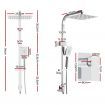 Cefito WELS 10 inches Rain Shower Head Mixer Square Handheld High Pressure Wall Chrome