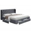 Artiss Bed Frame Queen Size Base With Storage Drawers Grey Fabric Mila Collection