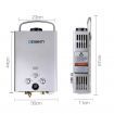 DEVANTi Outdoor Portable Gas Hot Water Heater Shower Camping LPG Caravan Pump Silver