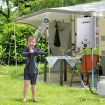 DEVANTi Outdoor Portable Gas Hot Water Heater Shower Camping LPG Caravan Pump Silver