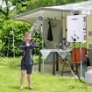 DEVANTi Outdoor Portable Gas Hot Water Heater Shower Camping LPG Caravan Pump White