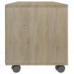 TV Cabinet with Castors Sonoma Oak 90x35x35 cm Chipboard