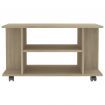 TV Cabinet with Castors Sonoma Oak 80x40x40 cm Chipboard