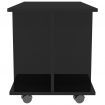 TV Cabinet with Castors High Gloss Black 80x40x40 cm Chipboard