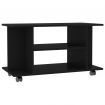 TV Cabinet with Castors Black 80x40x40 cm Chipboard