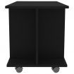 TV Cabinet with Castors Black 80x40x40 cm Chipboard