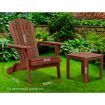 Gardeon 3PC Adirondack Outdoor Table and Chairs Wooden Foldable Beach Chair Brown