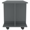 TV Cabinet with Castors High Gloss Grey 80x40x40 cm Chipboard