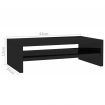 Monitor Stand High Gloss Black 42x24x13 cm Chipboard