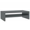 Monitor Stand High Gloss Grey 42x24x13 cm Chipboard