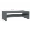 Monitor Stand High Gloss Grey 42x24x13 cm Chipboard